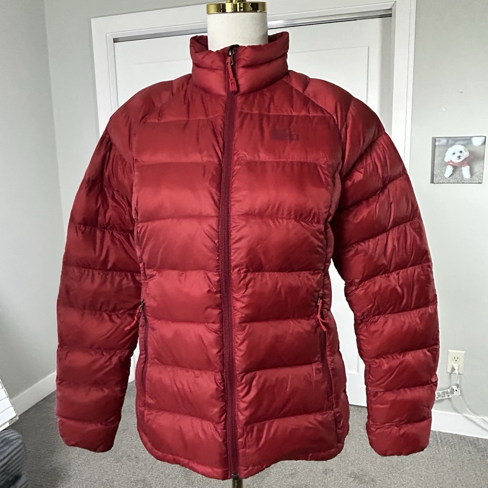 REI Stratocloud Down Puffer Jacket Womens Red Pertex PrimaLoft